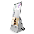 Movable A-Board Poster Outdoor Ip65 Waterproof 50 Ah Battery Powered Lcd Portable Digital Signage